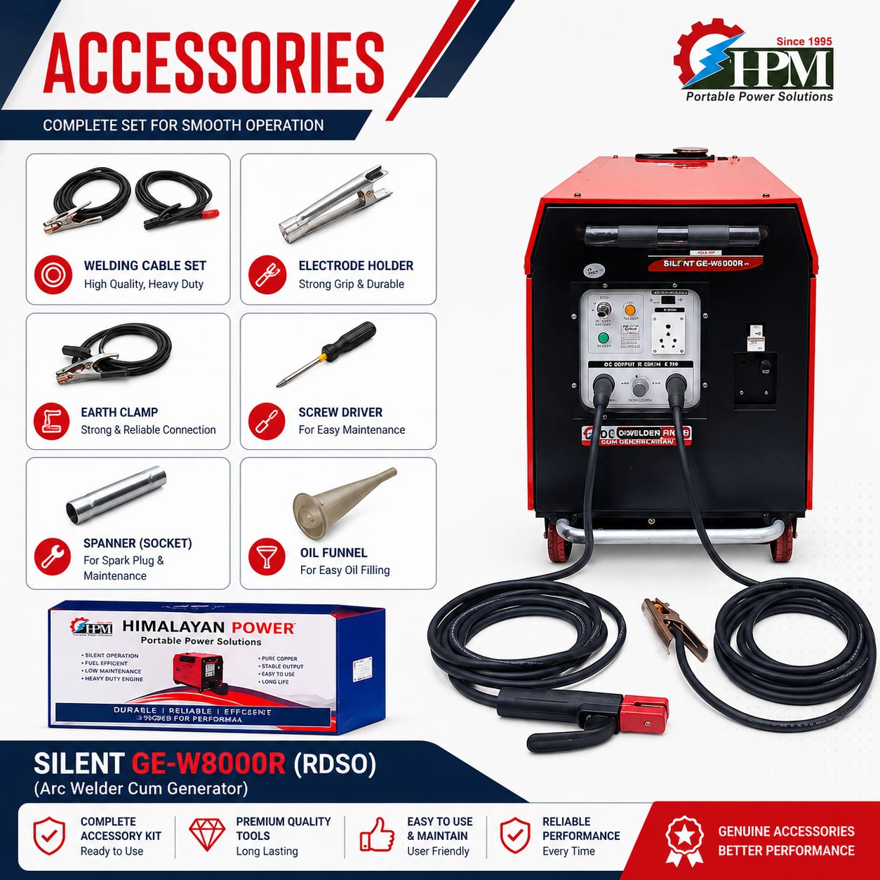 200 Amps 5KW Petrol Welding Generator , With Recoil Start Model Hybrid GE-W5500R