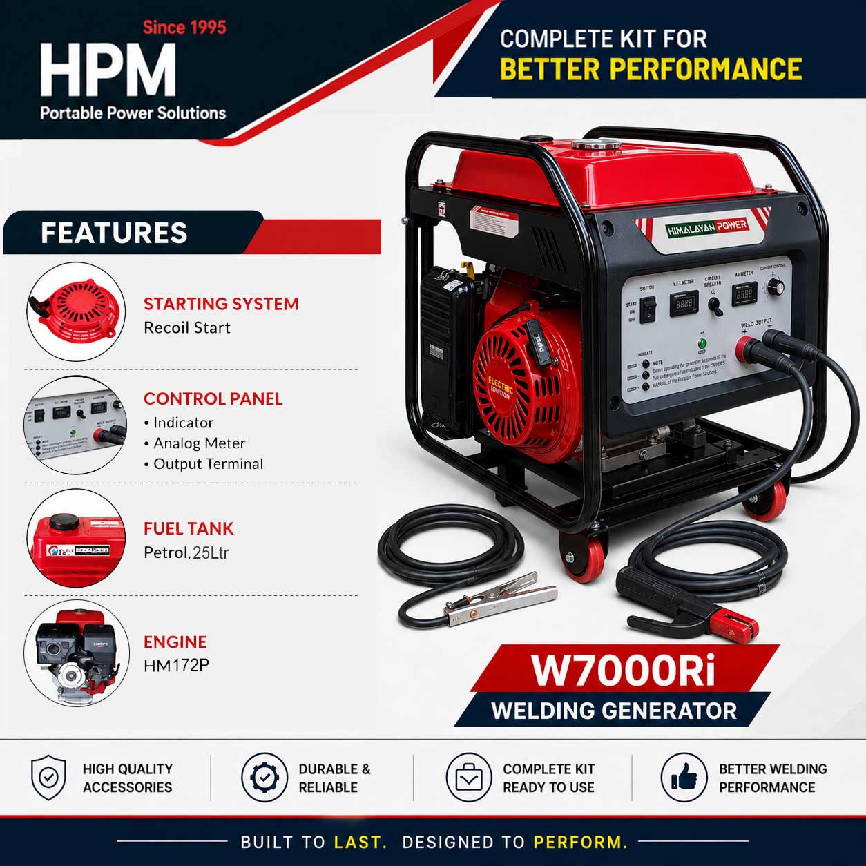 Portable DC Arc Welder Cum Generator,GE-W7000Ri